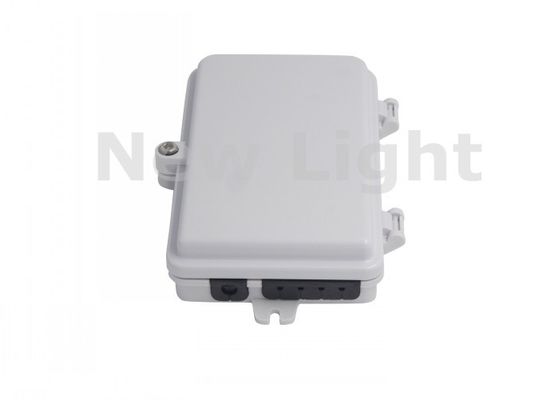 صندوق إنهاء الألياف FTTH بـ 4 منافذ مقاوم للأشعة فوق البنفسجية ومقاوم للعوامل الجوية، قابل للتركيب في رف للاستخدام الخارجي