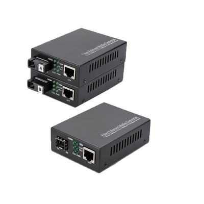 1.25G SFP محولات الوسائط المصنوعة من الألياف LC Connector Tx1550nm DFB Single Mode 3.3V مصدر الطاقة