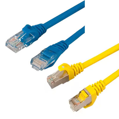 النحاس النقي المزدوج المحمي Cat6 شبكة التصحيح سلك معتمدة RoHS لنقل البيانات الموثوق بها