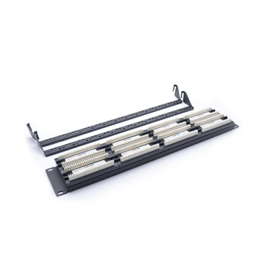 1U Metal RJ45 Patch Panel للاتصالات الإيثيرنيتية Cat5e/Cat6/Cat6a/Cat7 القابلة للتركيب على الرف