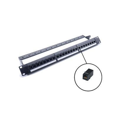 لوحة توصيل إيثرنت RJ45 مع إنهاء IDC 110/Krone لكابلات Cat5e/Cat6/Cat6a/Cat7 بتصميم قابل للتركيب في الرف 1U/2U