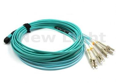 كابل MPO MTP متعدد الوسائط 3 متر 8 خيوط مع رابط MPO-LC لوحدة QSFP / SR