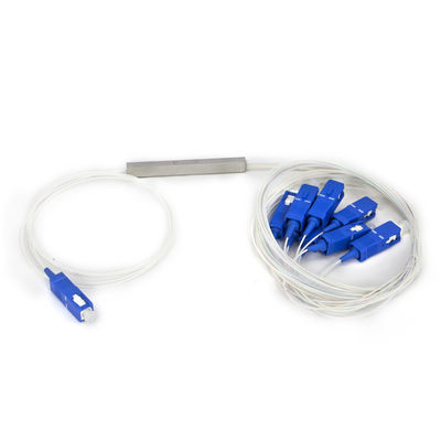 مقسم PLC للألياف الضوئية 1xN مع طول موجي 1260-1650 نانومتر ووضع أحادي للشبكات المحلية