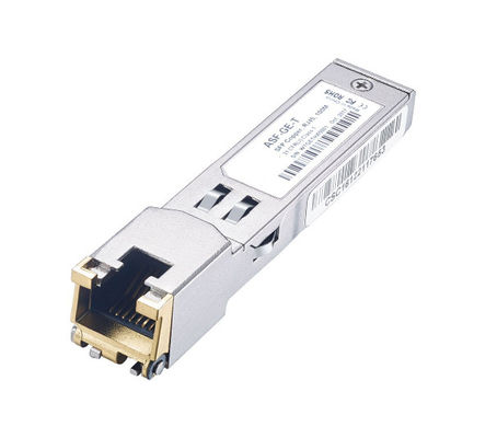 جهاز إرسال واستقبال ألياف SFP بطول موجة 850 نانومتر مع موصل أنثى RJ45 ومعدل بيانات 1.25 جيجابت/ثانية لتطبيقات 10G Base-SR/SW