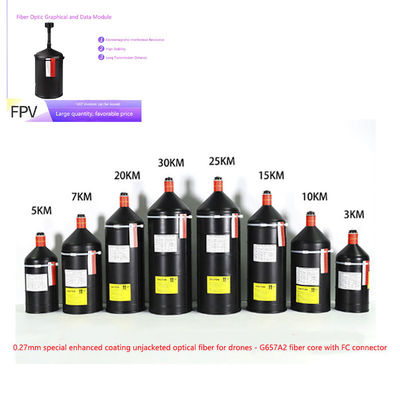 ألياف ضوئية لطائرة بدون طيار من الدرجة العسكرية مع نقل بيانات عالي السرعة، وألياف أحادية النمط، وغلاف من سبائك الألومنيوم لعمليات الدفاع