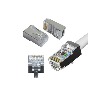 OEM CAT7 المقابس الوحيدة المحمية مع حبات الفيريت - الصوت العابر المنخفض ، عرض النطاق الترددي 600 ميغا هرتز