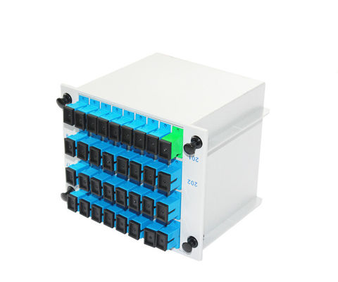 32 Core SC APC/PC Fiber Optic Cassette PLC Splitter لـ FTTH Termination Box مع ضمان مدته 3 سنوات