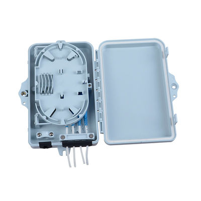 صندوق إنهاء FTTH بـ 4 نوى قابل للتركيب على الحائط مقاوم للماء صندوق فاصل الألياف الضوئية الخارجي