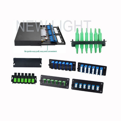 1U 2U 3U 4U LGX Fiber Optic Patch Panel مع 12 Fiber Capacity Rack قابل للتركيب و Tray Slide-out لسهولة الوصول