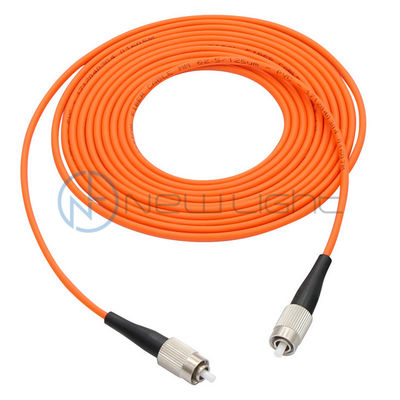 5m FC Fiber Optic Patch Cord مع 62.5/125um Multimode Fiber لنقل النطاق العريض