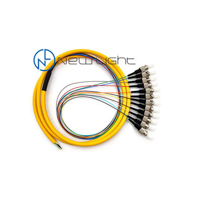 كابل توصيل ألياف بصرية بغلاف LSZH بـ 12 لونًا مع فقد إدخال منخفض لاتصال موثوق